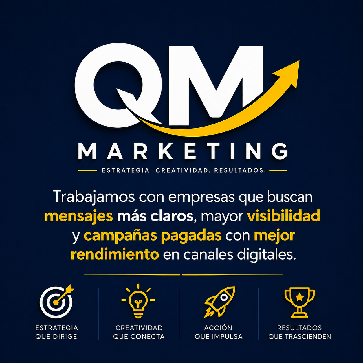 Imagen promocional de marketing digital para QM MARKETING